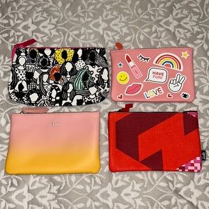 IPSY Glam Bags ( 4 cosmetic / make-up bags, bundle) EUC